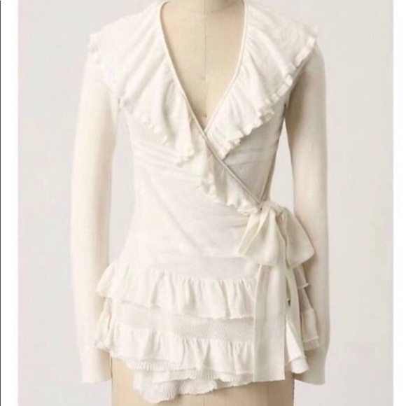 white wrap sweater